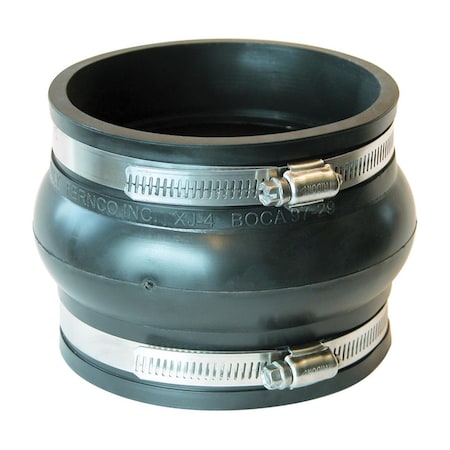 Campanas Schedule 40 4 in. Hub x 4 in. Dia. Hub PVC Expansion Coupling; Black CA3326116